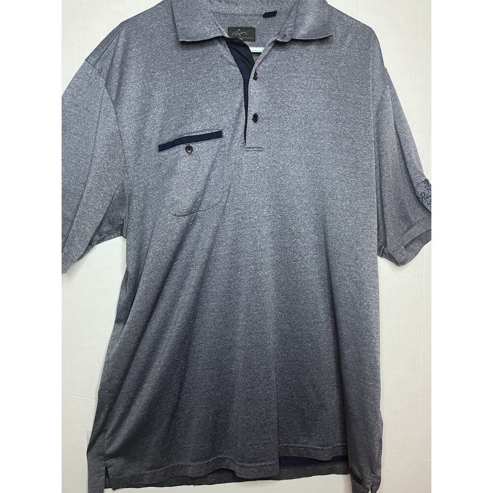 Men’s GREG NORMAN POLO Shirt , SIZE XL Grey And Navy Blue